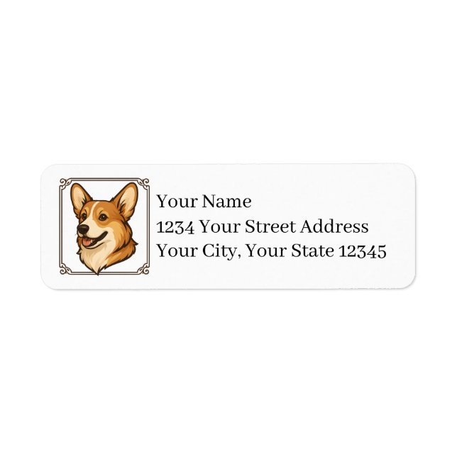 Étiquettes d'adresse de retour Welsh Corgi (Devant)
