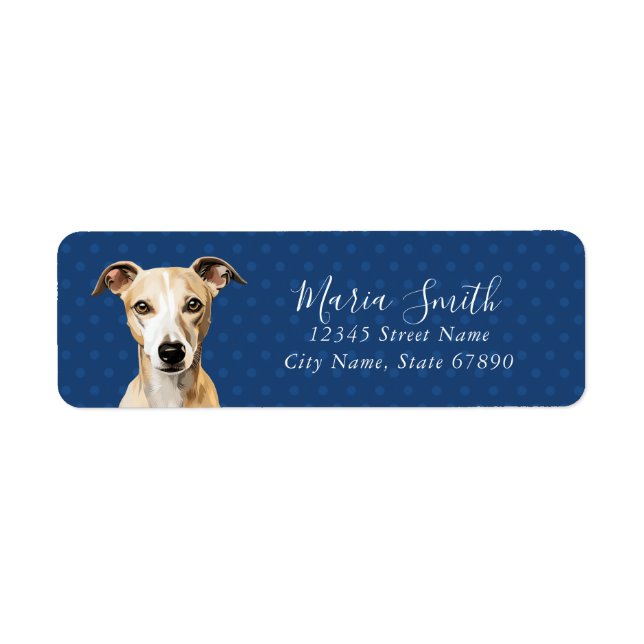 Étiquettes d'adresse de retour Whippet (Devant)