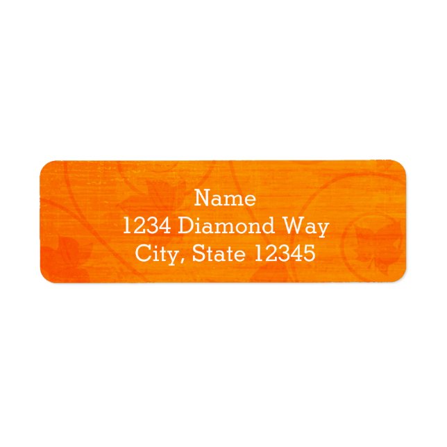 Étiquettes d'adresse de Thanksgiving aux feuilles  (Devant)