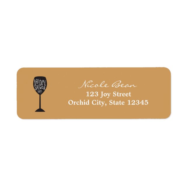Étiquettes d'adresse de VERRE À VIN pour LANCER DE (Devant)