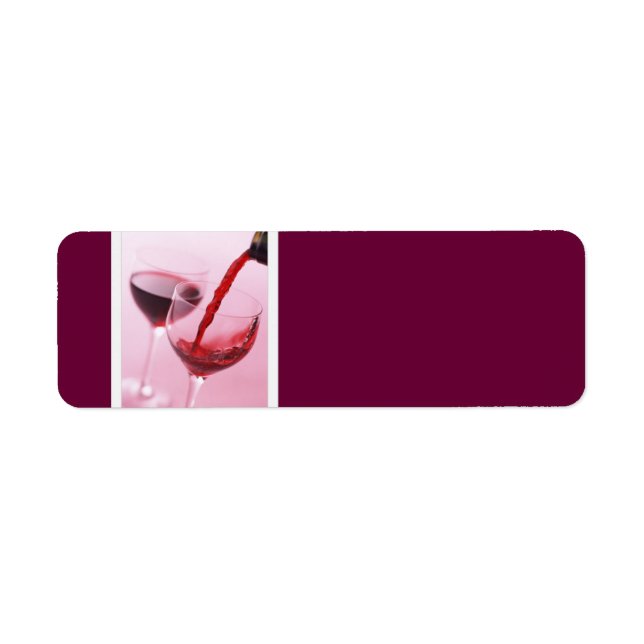 Étiquettes d'adresse de vin rouge (Devant)