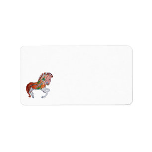 Étiquettes d'adresse de Zèbre Quagga d'animal de c