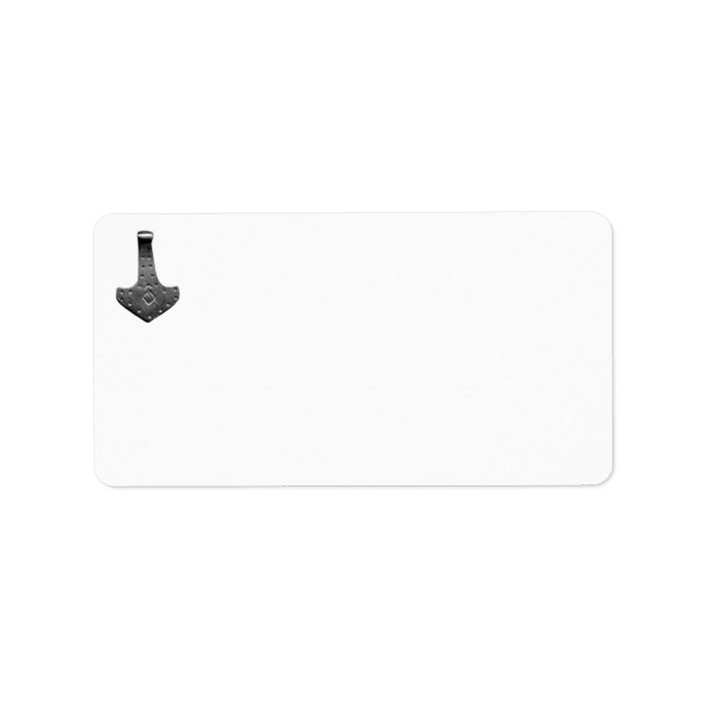 Étiquettes d'adresse du Marteau de Thor en Acier (Devant)
