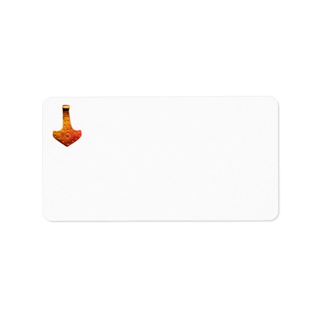 Étiquettes d'adresse du marteau de Thor en cuivre (Devant)