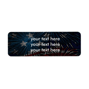 Étiquettes d'adresse éclatement de feux d'artifice