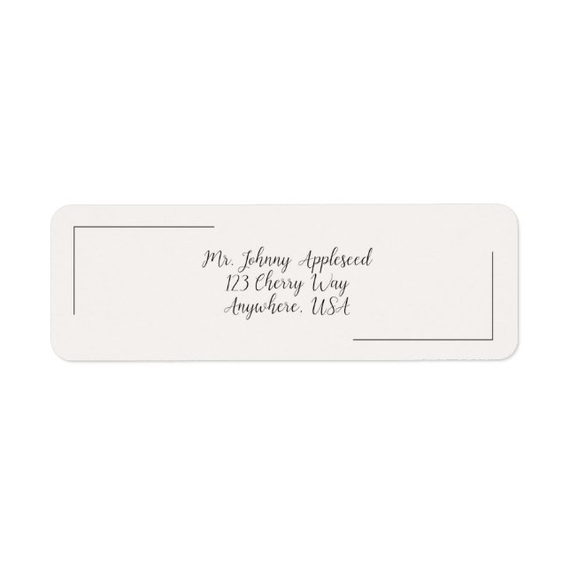 Étiquettes d'adresse Élégance Beige (Devant)
