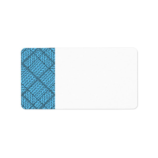 ÉTIQUETTES D'ADRESSE EN MAILLE ARGYLE BLEUE (Devant)