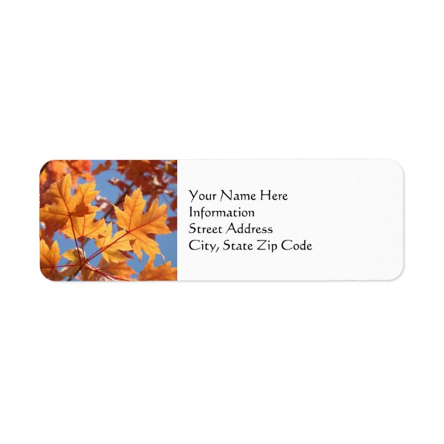 Étiquettes d'adresse Feuilles d'automne Personnali (Devant)