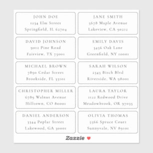 Étiquettes d'adresse individuelles