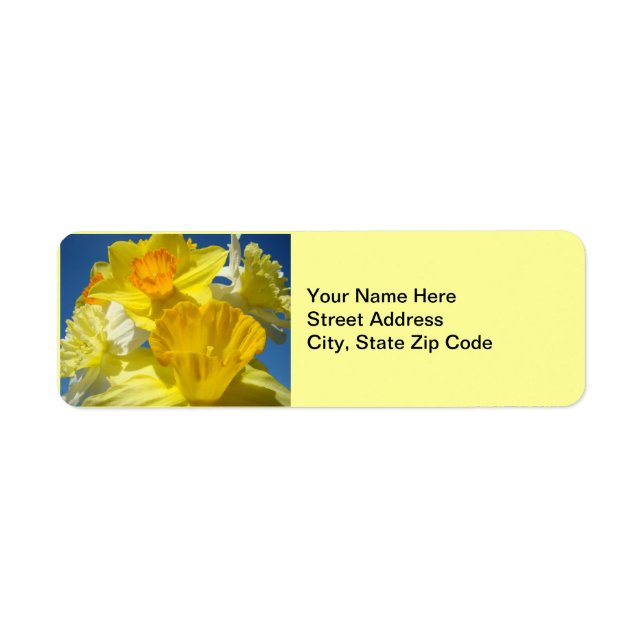 Étiquettes d'adresse Jonquilles de printemps autoc (Devant)