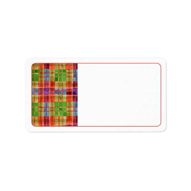 Étiquettes d'adresse MAC RAE TARTAN (Devant)
