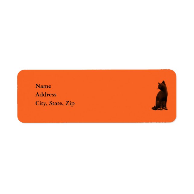 Étiquettes d'adresse modèle Black Cat (Devant)