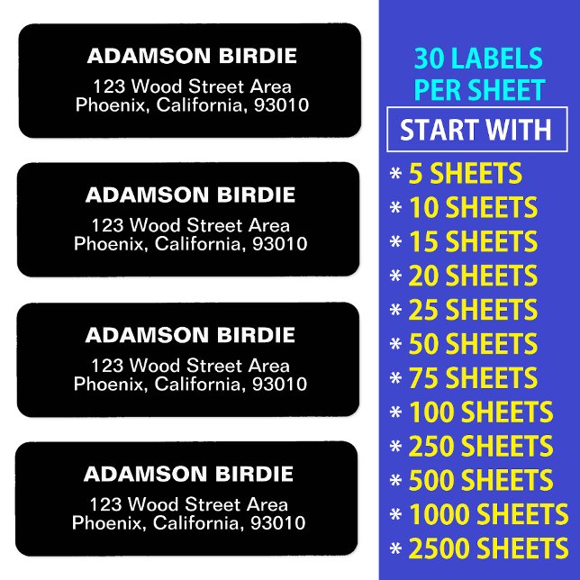 Étiquettes d'adresse modernes pour le courrier (Ét (Professional mailing labels)