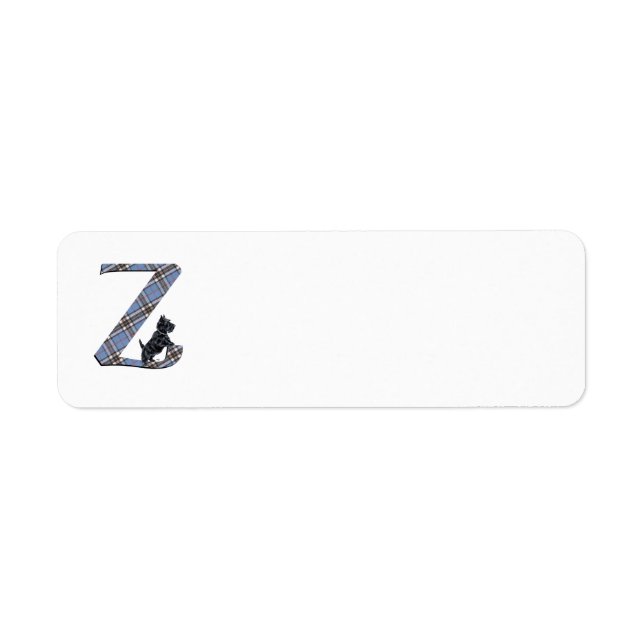 Étiquettes d'adresse Monogramme SCOTTIE (Devant)