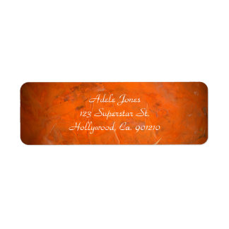 Étiquettes d'adresse Orange Brûlé