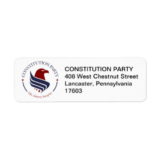 Étiquettes d'adresse, Parti constitutionnel