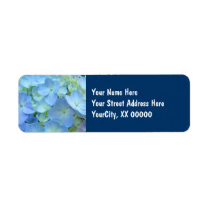 Étiquettes d'adresse personnalisées Fleurs bleues