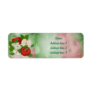 Étiquettes d'adresse pomme dessinées à la main – R