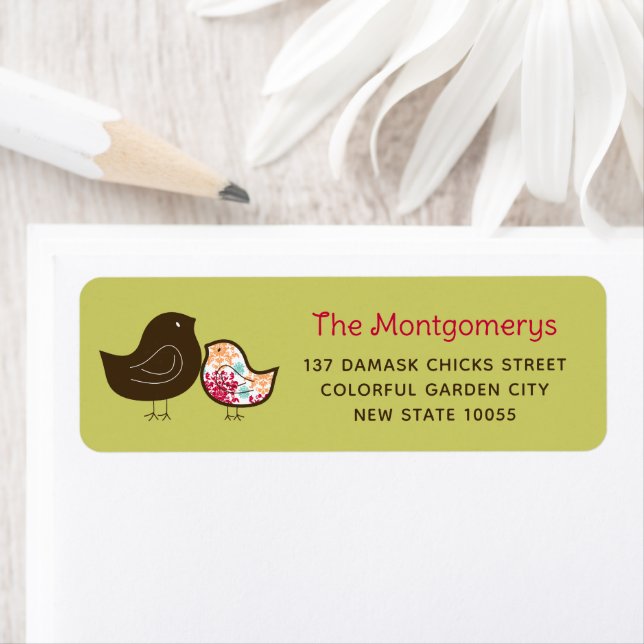Étiquettes d'adresse pour Baby Shower Candy Pop Da (En situation)