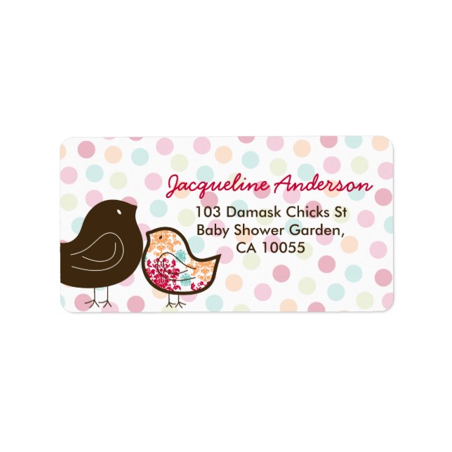 Étiquettes d'adresse pour Baby Shower Candy Pop Da (Devant)