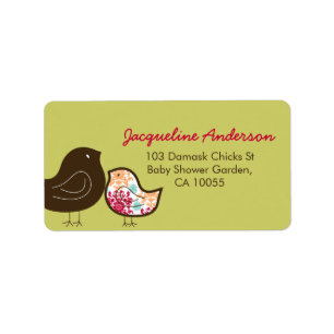 Étiquettes d'adresse pour Baby Shower Candy Pop Da