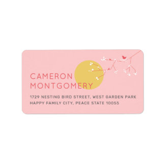 Étiquettes d'adresse pour Baby Shower Famille d'oi