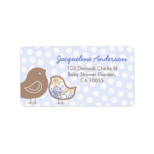 Étiquettes d'adresse pour Baby Shower Garçon Bleu