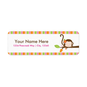 Étiquettes d'adresse pour Baby Shower Peek A Boo F