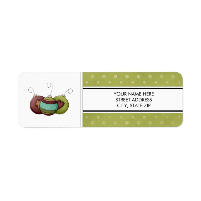 Étiquettes d'adresse pour carte de Noël (Devant)