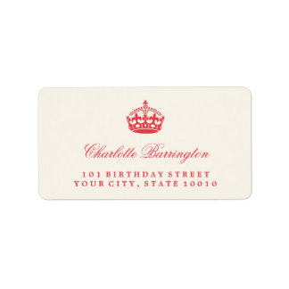 Étiquettes d'adresse pour fête d'anniversaire à co