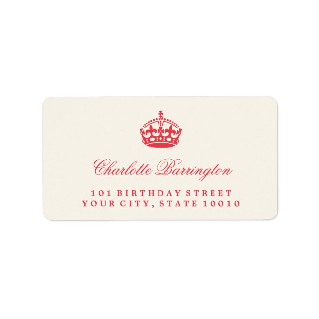 Étiquettes d'adresse pour fête d'anniversaire à co (Devant)