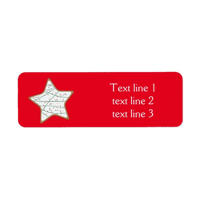 Étiquettes d'adresse pour fête de Noël en forme d' (Devant)