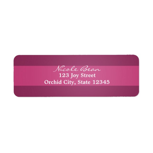 Étiquettes d'adresse pour invitation chic rayée vi (Devant)