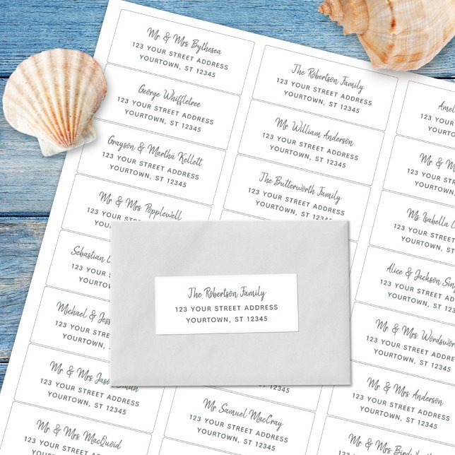 Étiquettes d'adresse pour invités de mariage à l'é (Créateur téléchargé)