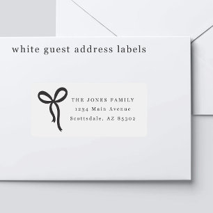 Étiquettes d'adresse pour invités de mariage à nœu
