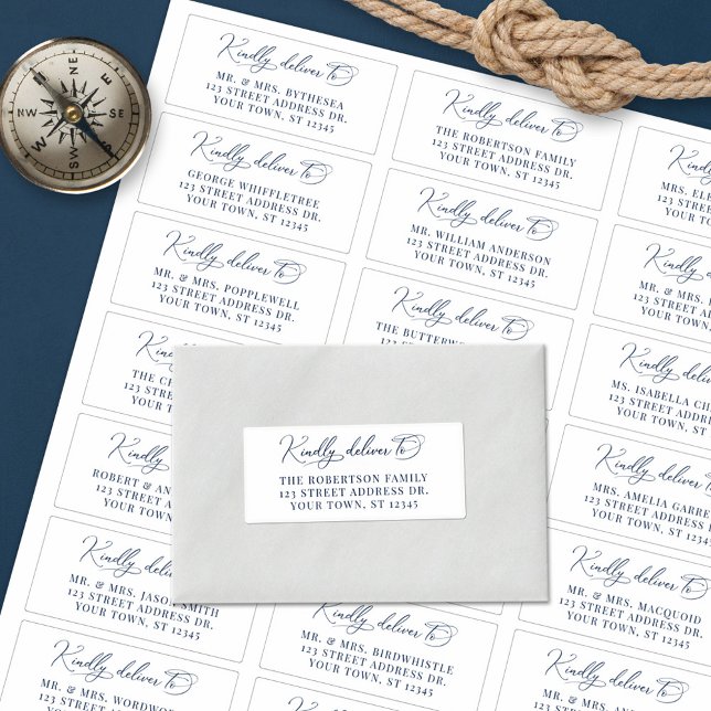 Étiquettes d'adresse pour invités de mariage au th (Créateur téléchargé)
