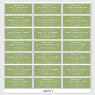 Étiquettes d'adresse pour invités de mariage en iv