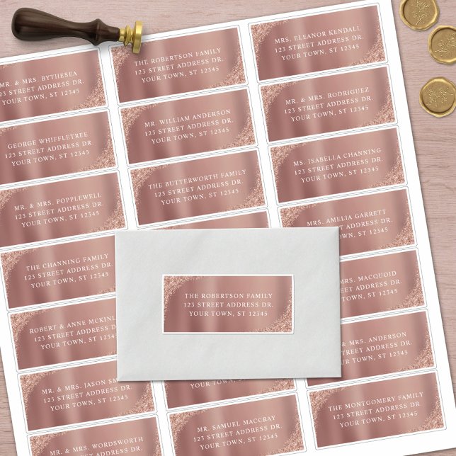 Étiquettes d'adresse pour invités de mariage en ro (Créateur téléchargé)