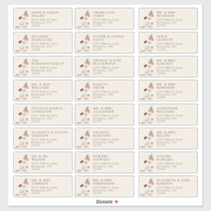 Étiquettes d'adresse pour invités élégantes