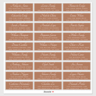 Étiquettes d'adresse pour invités en terre cuite a