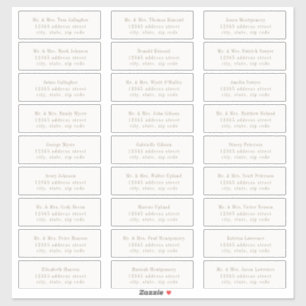 Étiquettes d'adresse pour invités OASIS Taupe