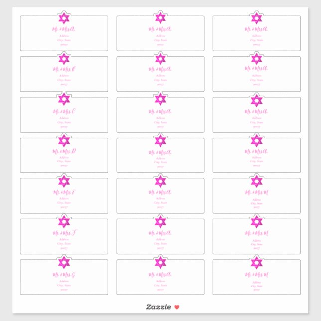 Étiquettes d'adresse pour invités transparentes, r (Feuille)