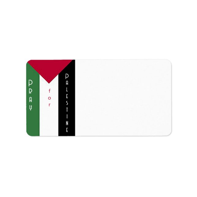 Étiquettes d'adresse pour la Palestine (Devant)
