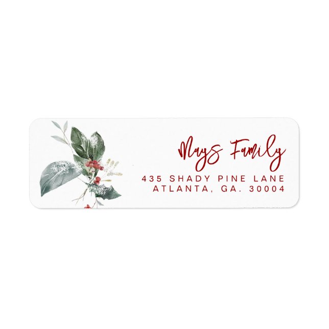 Étiquettes d'adresse pour les fêtes (Devant)