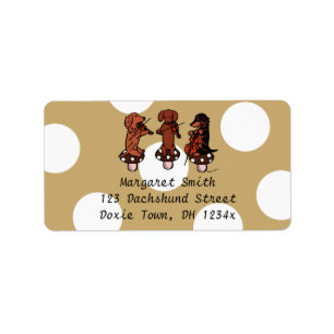 Étiquettes d'adresse pour Trio à cordes de teckel