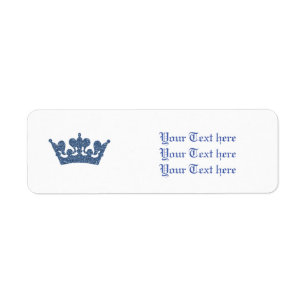 Étiquettes d'adresse Prince Royal Couronne Paillet
