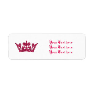 Étiquettes d'adresse Princesse Couronne Royale Pai