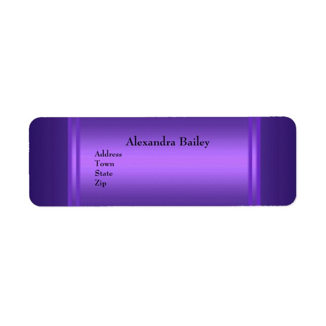 Étiquettes d'adresse Retour Violet (Devant)