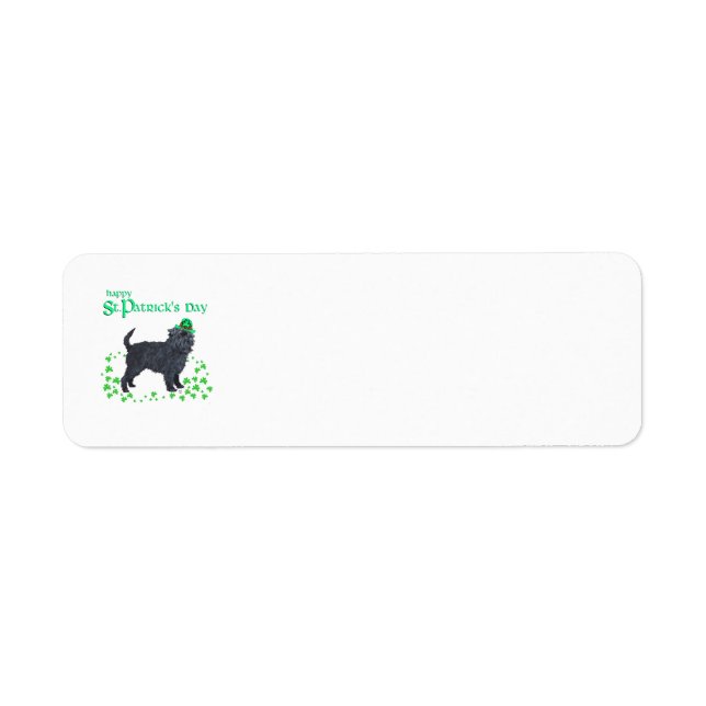 Étiquettes d'adresse Saint-Patrick Affenpinscher (Devant)