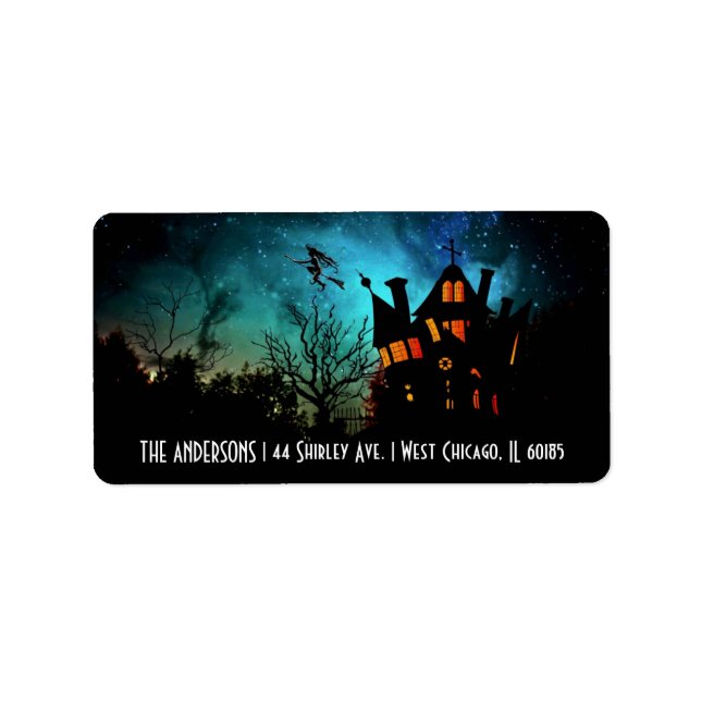 Étiquettes d'adresse sur le thème d'Halloween (Devant)
